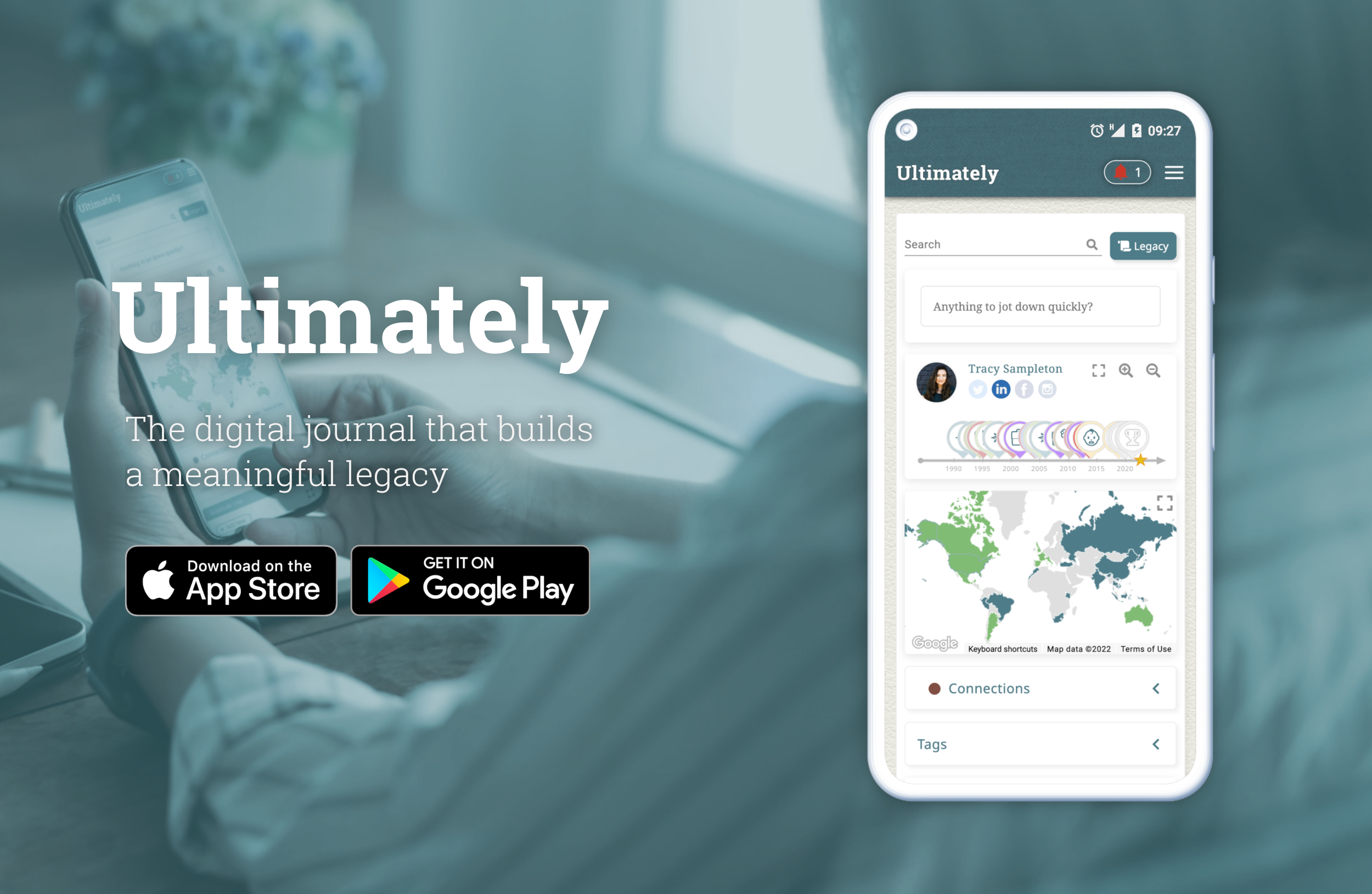 Ultimately app mockup